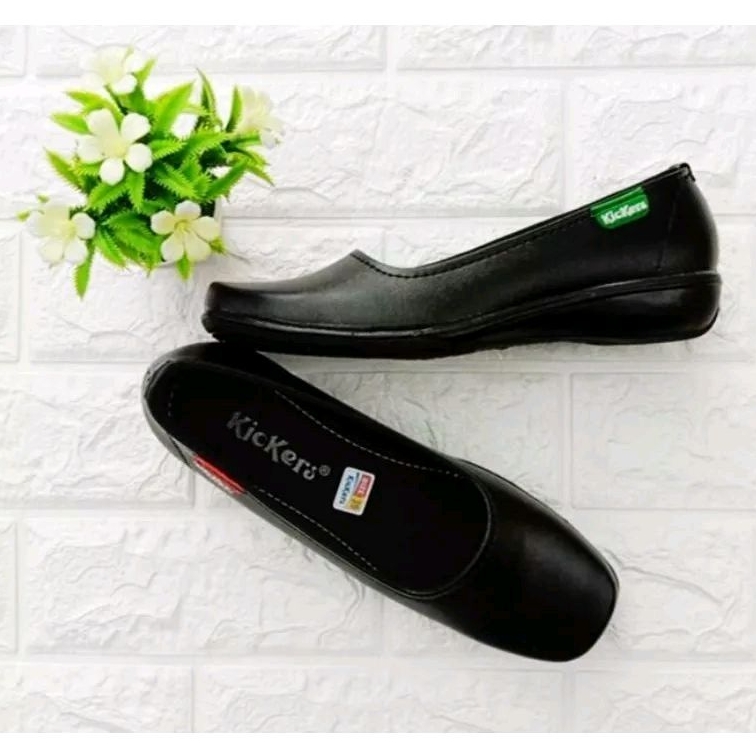 PROMO 2.2 DISKON Sepatu Pantofel Wanita Terlaris Hitam Sekolah Paskibra Kantor bayar COD