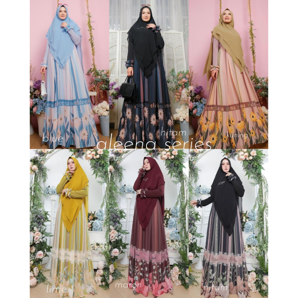 GAMIS WANITA PREMIUM ALEENA SERIES GAMIS TERBARU BY EL. DEENA SYARI