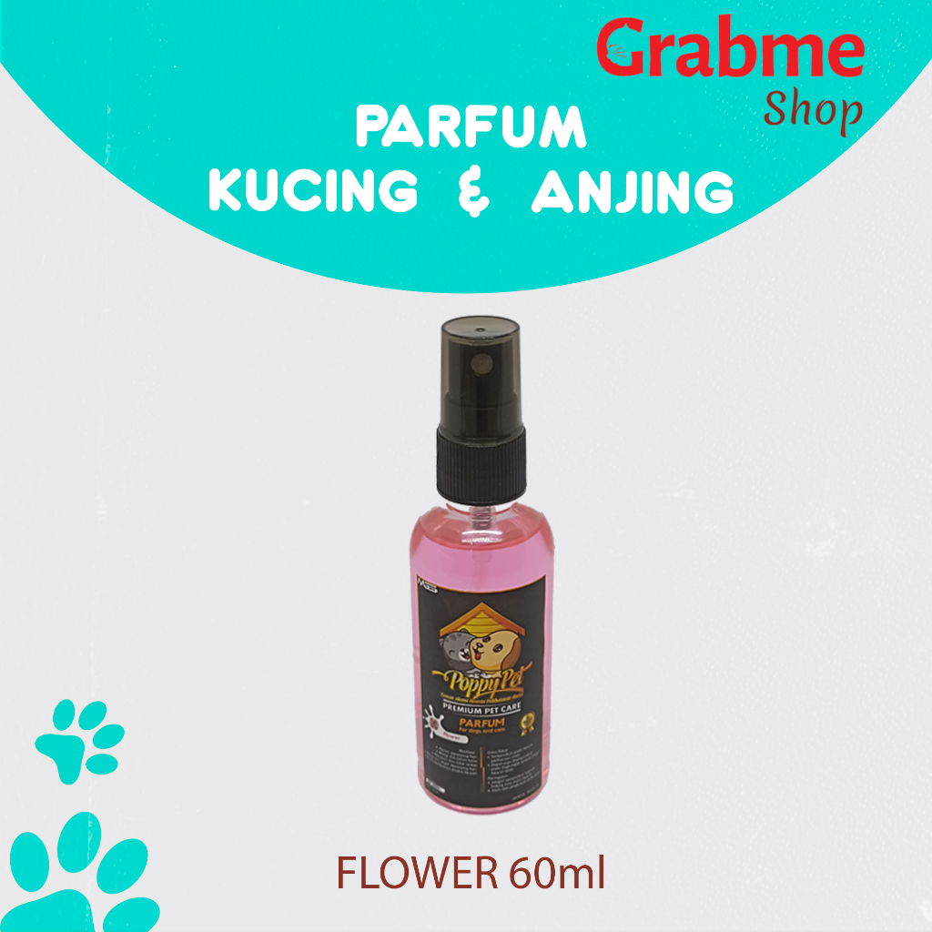 Parfum Kucing &amp; Anjing POPPY PET Wangi Premium Pet care 60ml