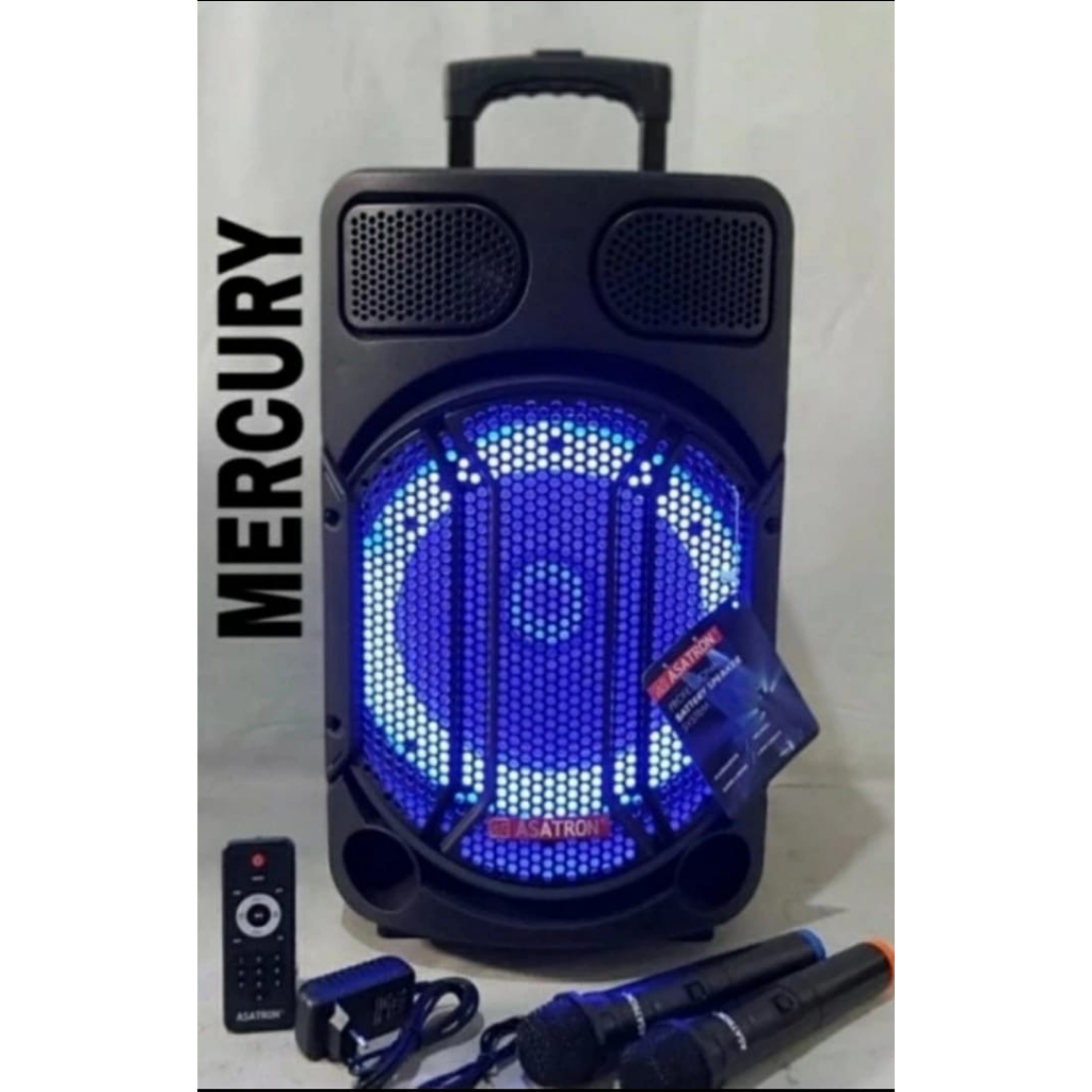 ASATRON SPEAKER PORTABLE 12INCH MERCURY 2 MIC WIRELESS SPEAKER PORTABLE ASATRON
