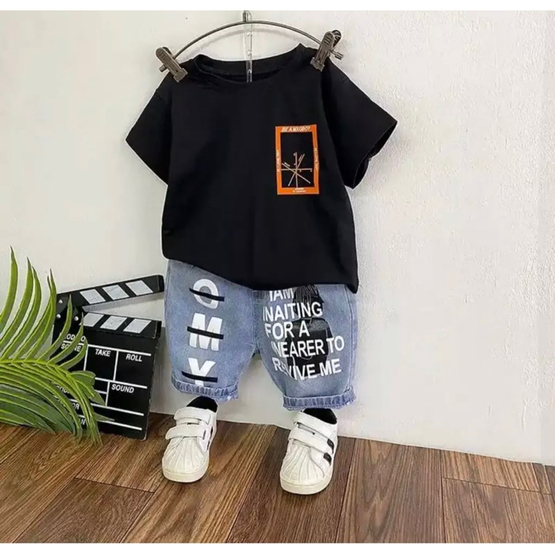 kaos anak dan celana anak laki laki set anak laki laki 1-5 tahun ardan baju anak