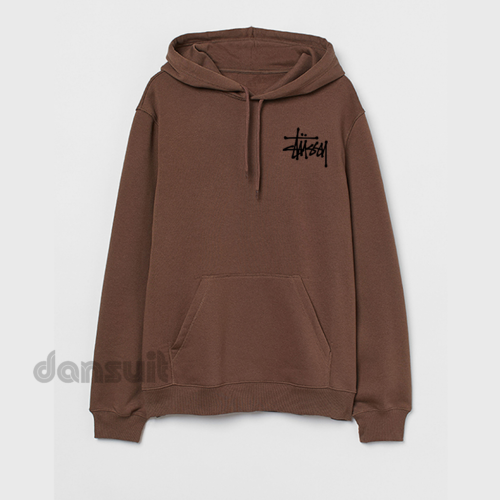 Sweater Hoodie Pria/Wanita Size M - XXXL Sweater Hoodie Distro STUSSY Bahan Fleece Tebal Premium