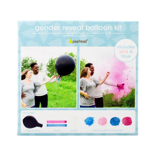 Pearhead Gender Reveal Balloon Kit - Set Balon Ribbon Pesta Confetti Gender Reveal Party Pesta Balon Kit