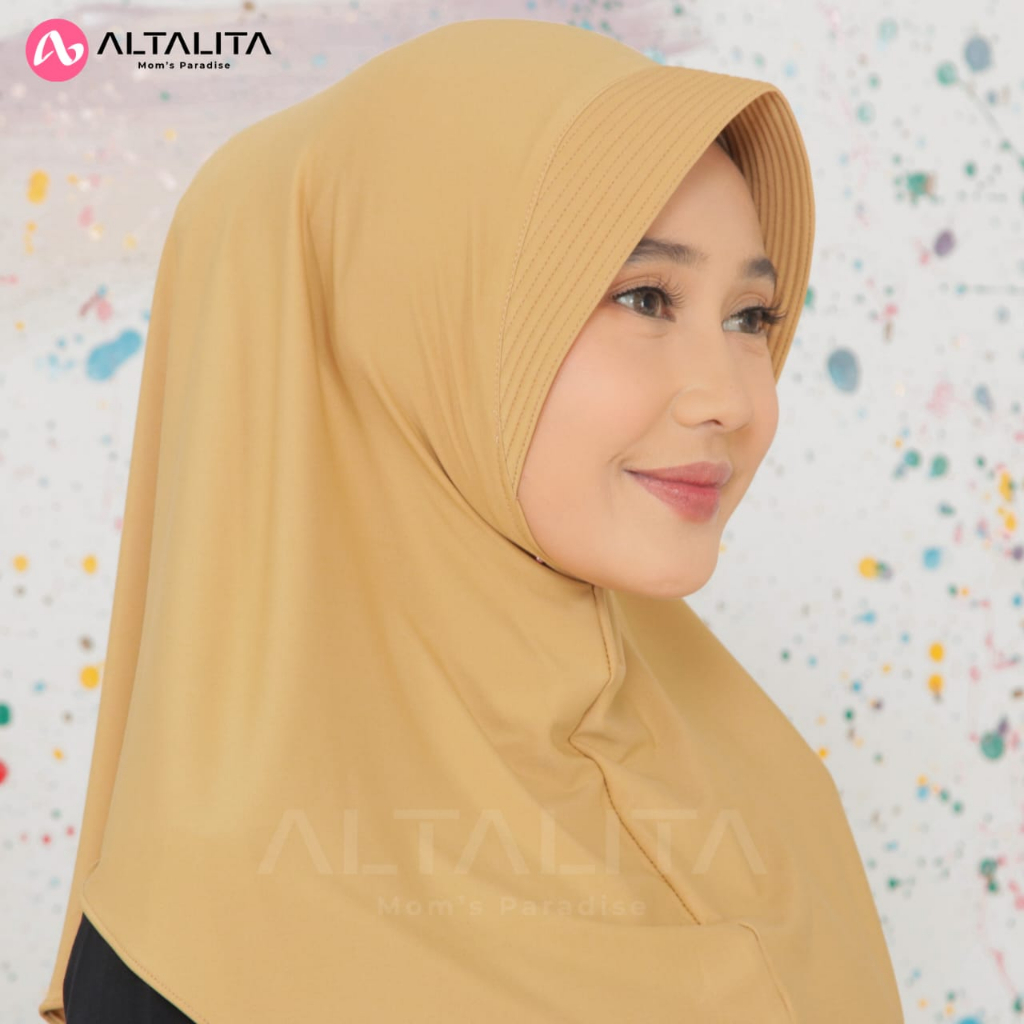 Altalita - Kerudung Bergo Instan Qiara Penguin Size S Jilbab Sport Jersey Premium Hijab Instan Menutup Dada Terbaru Cocok Untuk Sekolah Olahraga Volly Futsal Senam dan Sehari-Hari