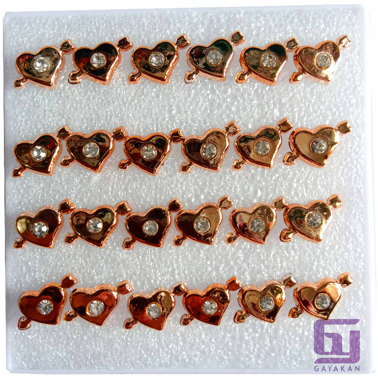 Isi 24 Pcs (12 Pasang) Anting Tusuk Plastik Mata Gold Putih Multiwarna