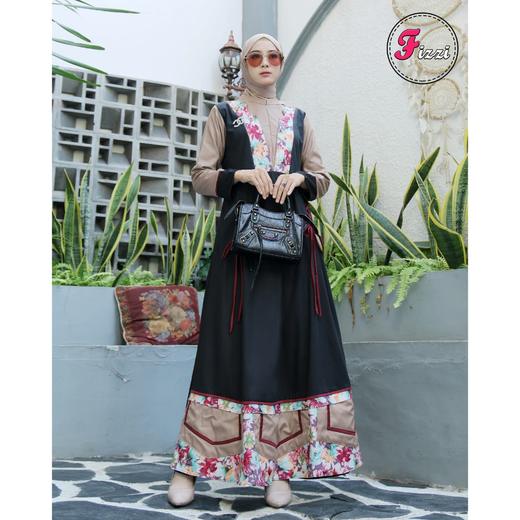 M12 Gamis Toyobo motif bunga tali By Fizzi gamis yang paling banyak dicari gamis COD GAMIS PALING BE