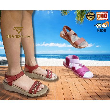 Rulief rullief sendal tali karet elastis anak perempuan kasual original