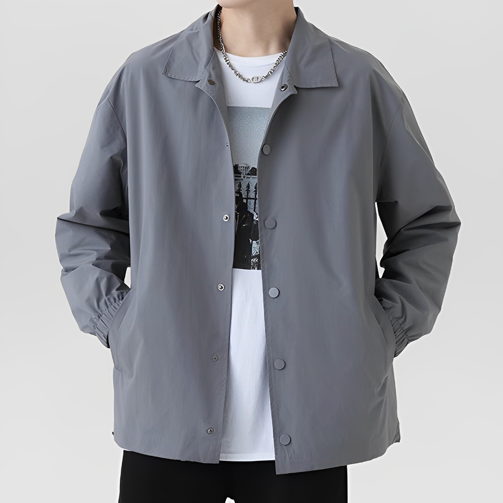 Jaket pria polos Dengan Design Modern korean Stylish Atasan Kemeja Lengan Panjang Kasual Longgar Jaket Pria terlaris Tren Kemeja Jaket Atasan Lengan Panjang