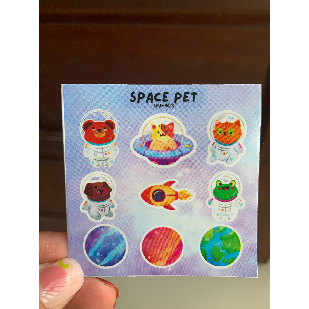 

[ALPHACA] SPACE PET STICKER SHEET