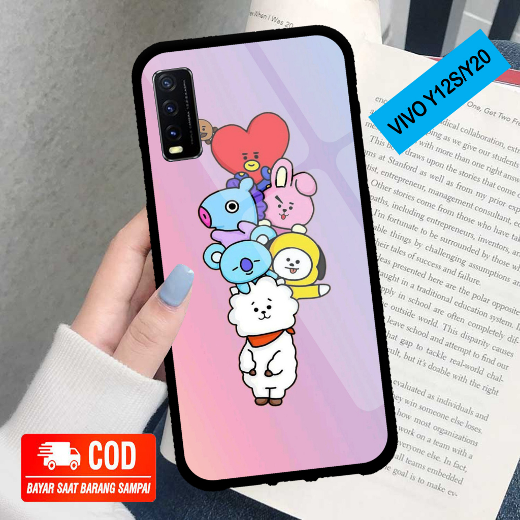 Casing VIVO Y12S & Y20 BT12 BTS  Hardcase / Softcase Fashion Casing  bumper silicon kesing cover pel