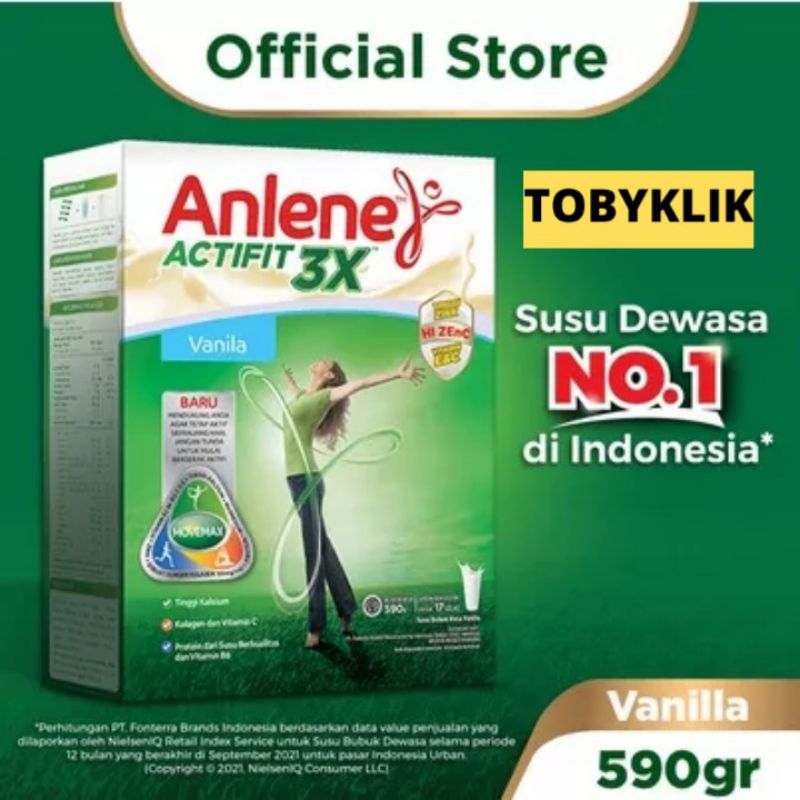 Anlene Actifit 3X / Susu Bubuk Dewasa 240gr dan 590gr