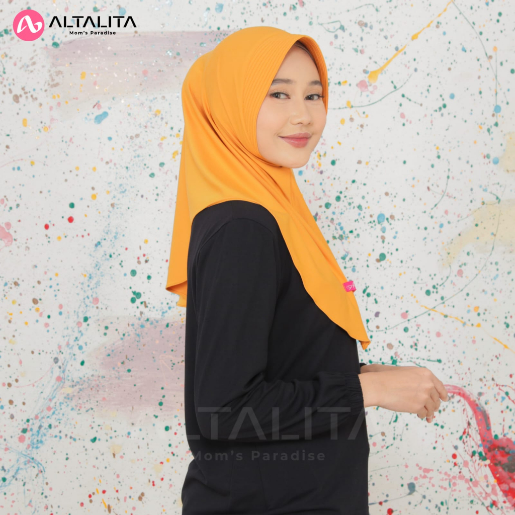 Altalita - Hijab Instan Qiara Penguin Size S Kerudung Bergo Sport Olahraga Volly Futsal Senam Jilbab Sekolah Instan Menutup Dada Jersey Premium pet Tebal Terbaru