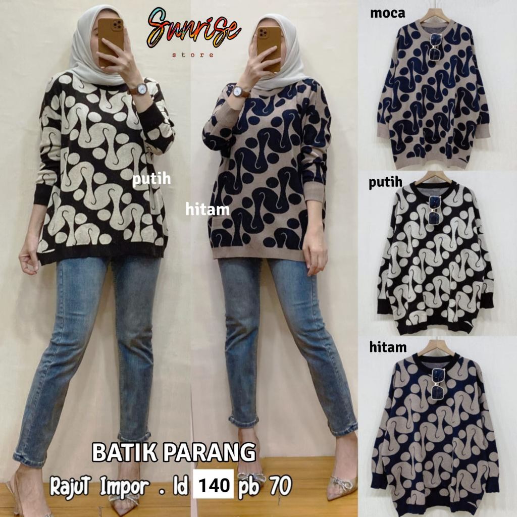 BLOUSE WANITA KEKINIAN JUMBO LD 140 LENGAN PANJANG KOREAN STYLE / BLOUSE RAJUT WANITA IMPORT OVERSIZ