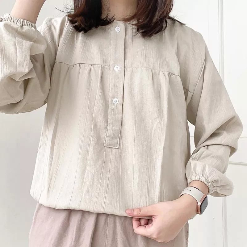 JENAKA BLOUSE LINEN CRINKLE