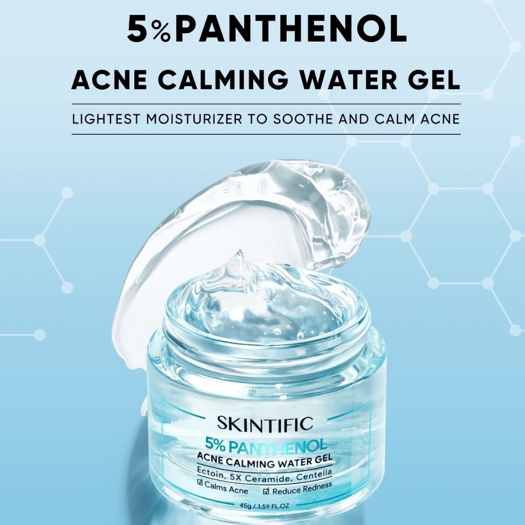 SKINTIFIC 5% Panthenol Acne Calming Water Gel 45gr
