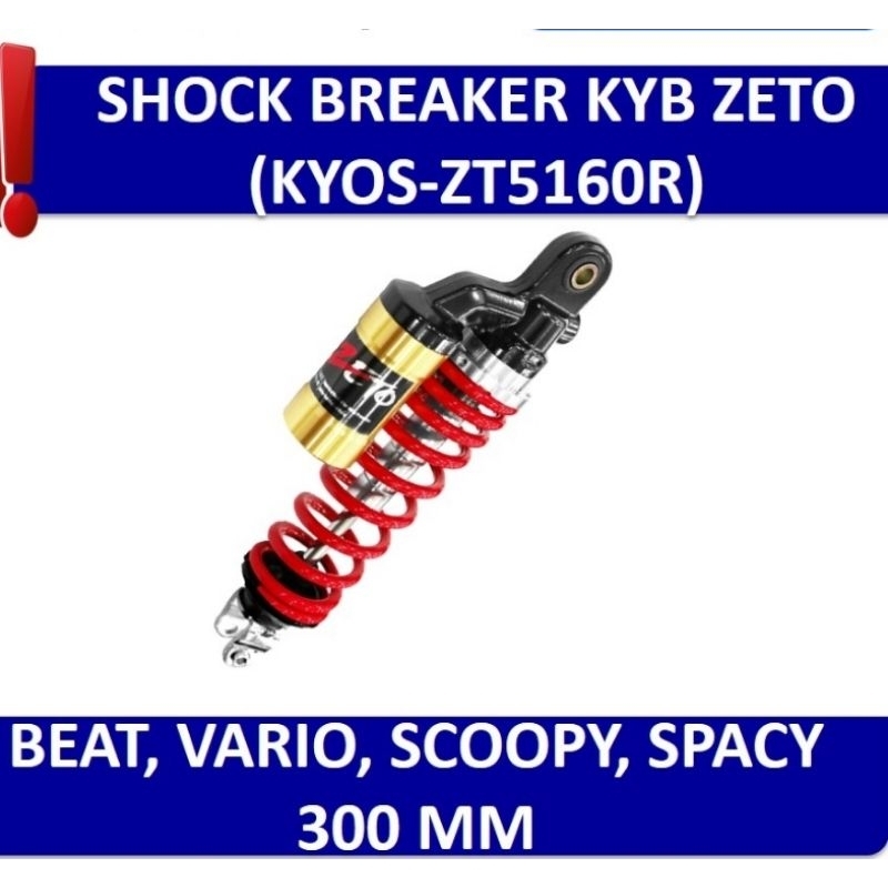 Shock Absorber KAYABA ZETO Merah Tabung hinda vario beat Scoopy spacy