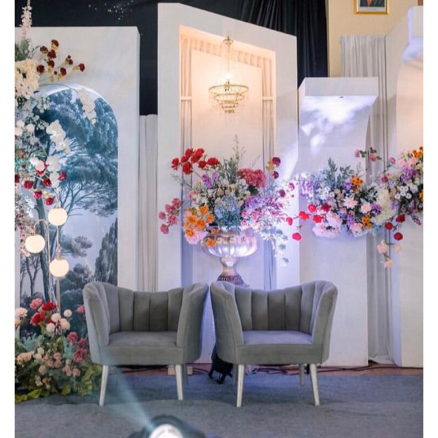 POT VAS BUNGA DEKORASI PELAMINAN WEDDING BAHAN FIBERGLASS