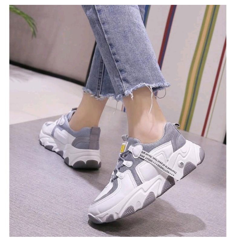 A06 [COD] RY12 Sneakers Tali Bernapas Sepatu Sneakers Wanita