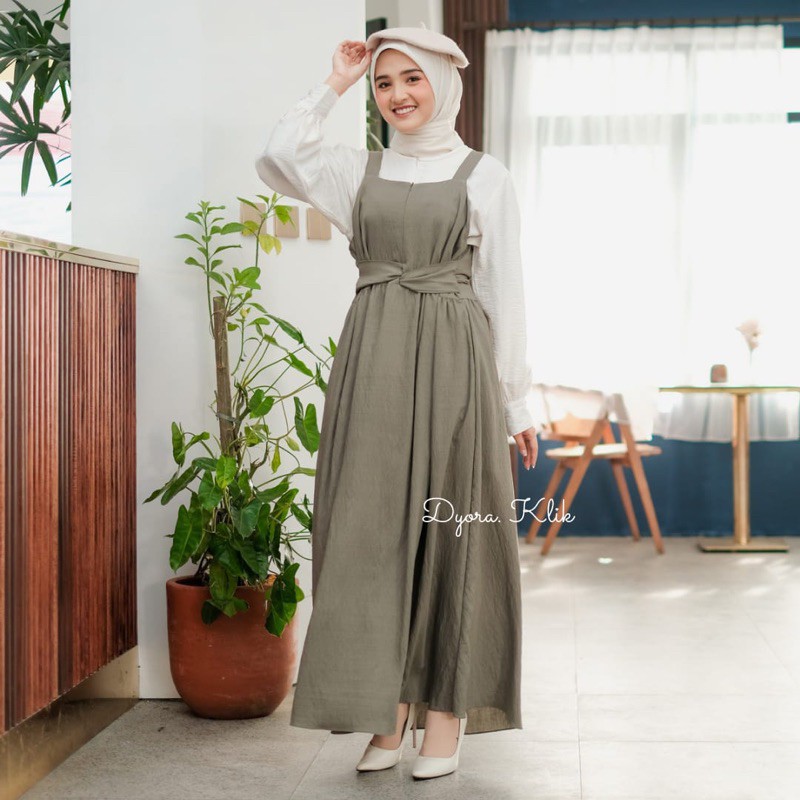 Machiko overall/loose dress/overall kekinian/overall tanpa inner