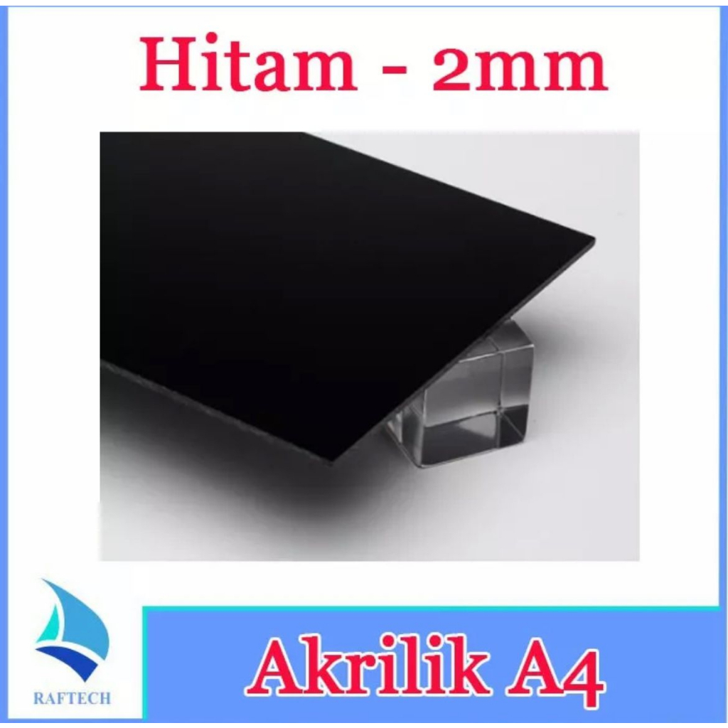 

NEW Akrilik A4 Lembaran 2mm Acrylic 2 mm Hitam Pekat Marga Cipta