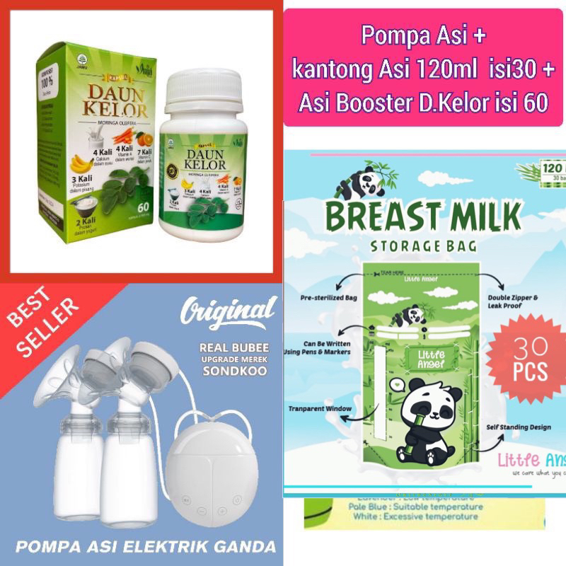 Paket Pompa Asi Real Bubble+kantong Asi+Asi Booster