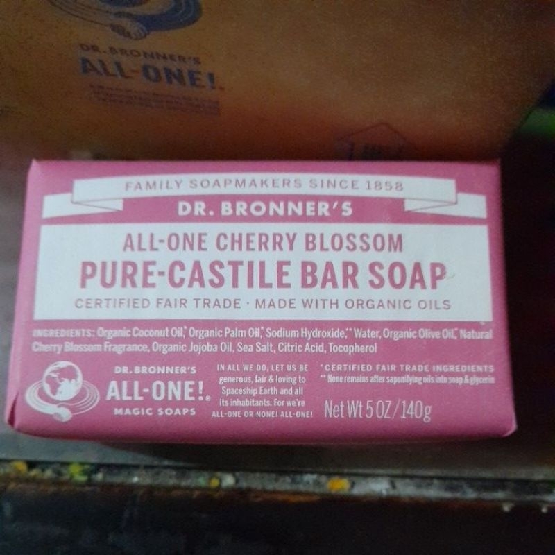 DR.BRONER'S CHERRY BLOSOM PURE-CASTILE BAR SOAP