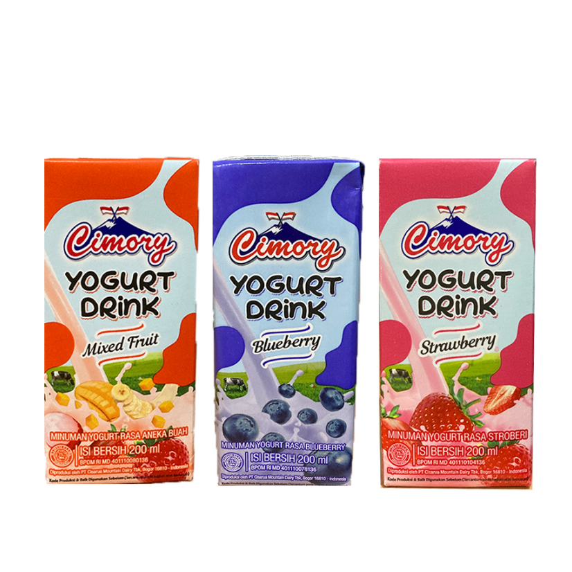Yogurt Drink Cimory Mixed Fruit Blueberry Strawberry 200ml