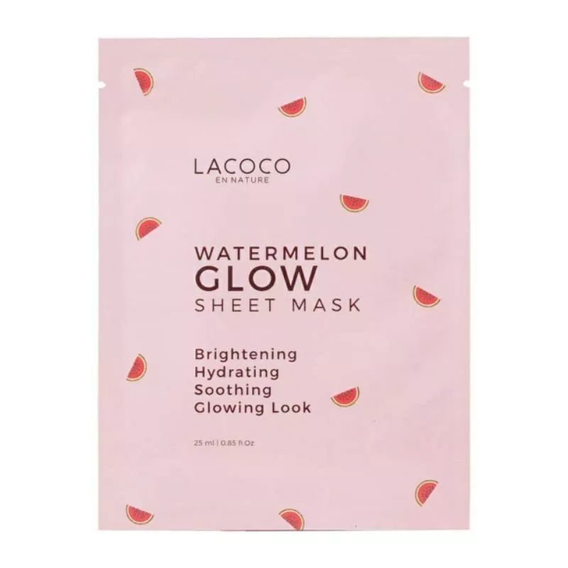 LACOCO Sheet Mask Intensive Serum Glowing pencerah Wajah dan Kelopak Mata kurangi garis halus mata panda Aman BPOM