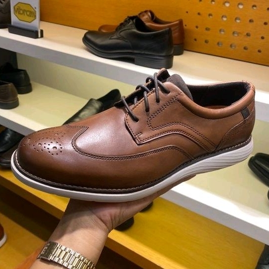 SEPATU PRIA KULIT KASUAL ROCKPORT GARETT WINGTIP ORIGINAL SHOES
