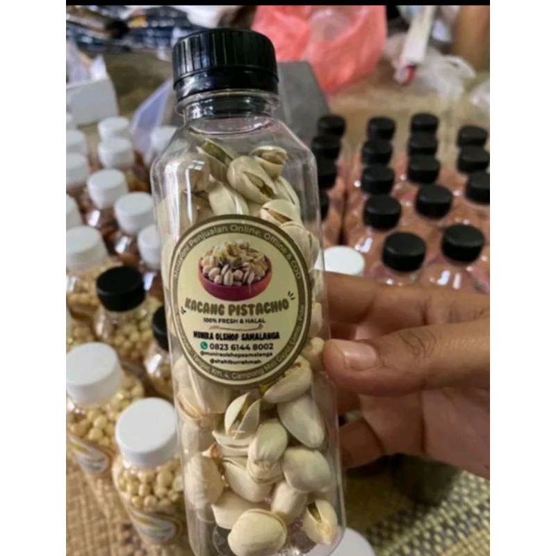 

Cemilan Haji Umrah Versi Botol (Chiased, Garam, Kismis, Kacang Arab, Mete, Almond, Dll)