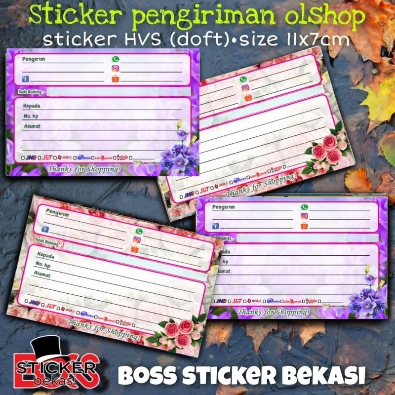 

STIKER PENGIRIMAN OLSHOP/STIKER LABEL OLSHOP/STIKER PENGIRIMAN ONLINE SHOP MURAH-BUNGA MAWAR