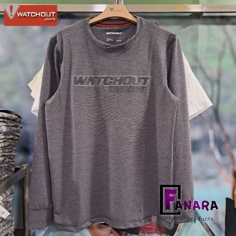 Watchout jeans original grey JK200220023 kaos tshirt pria lengan panjang j24