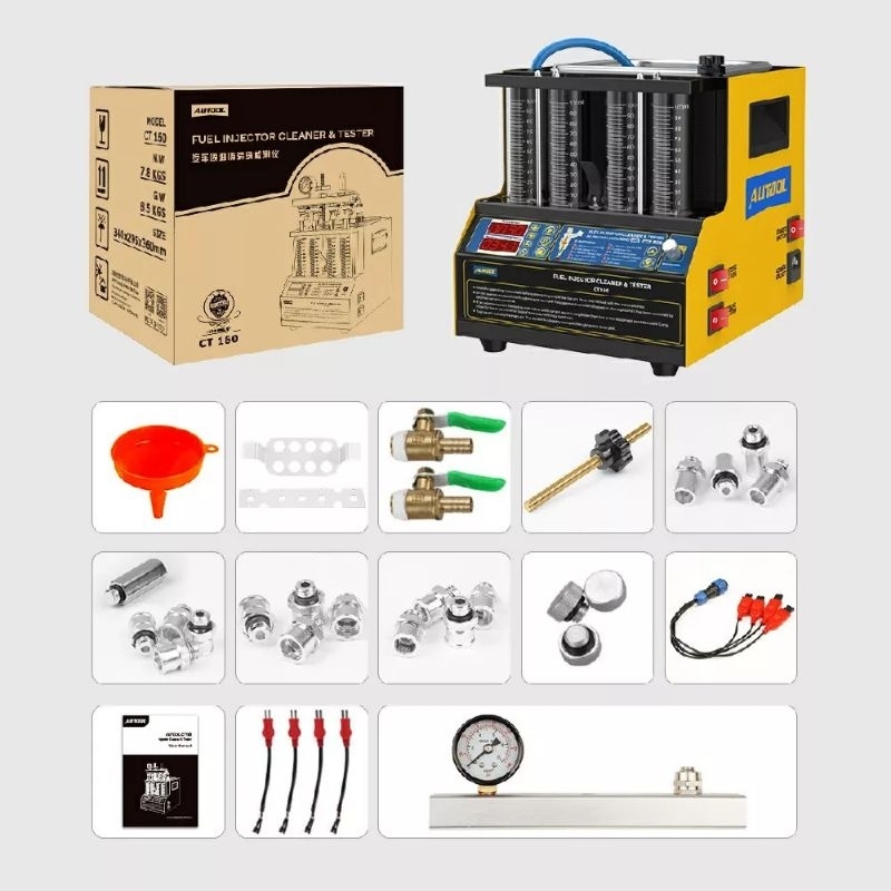 AUTOOL CT160 Fuel Injector Tester &amp; Heating Ultrasonic Cleaner
