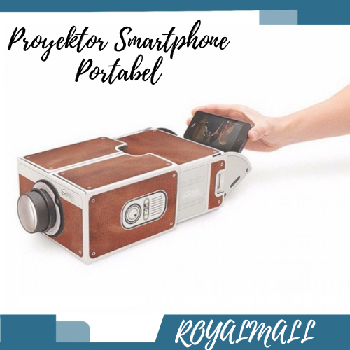 Proyektor Smartphone Portabel Cardboard 2.0 / Mini Proyektor Projector Sambung Hp Handphone Android 