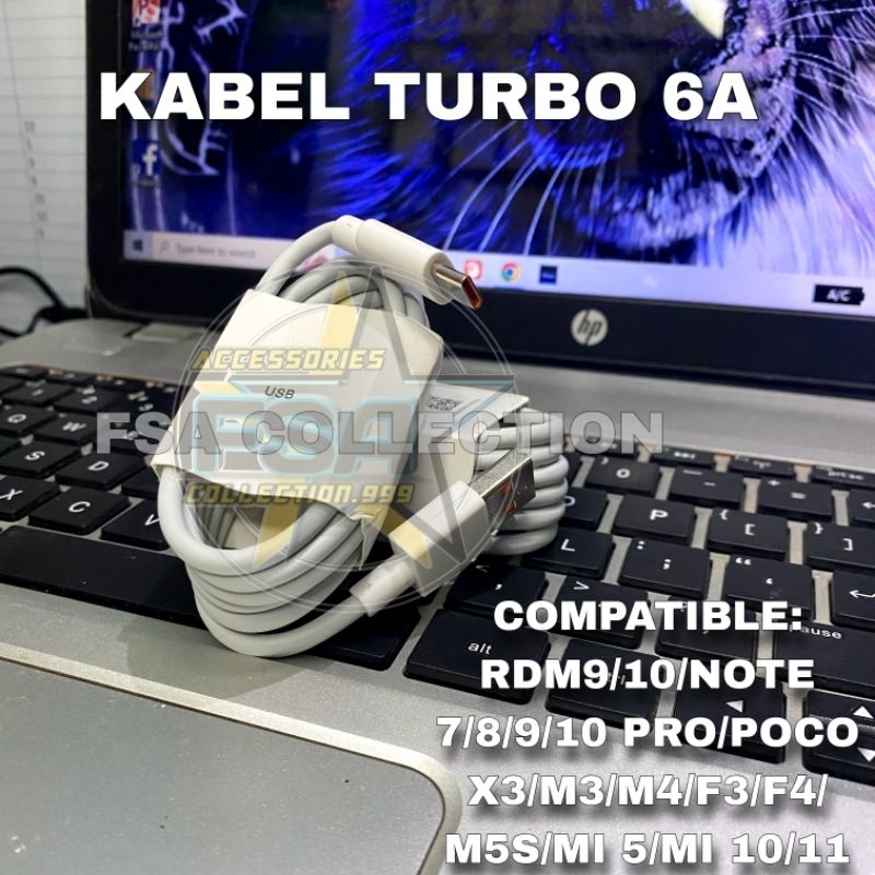 KABEL DATA XMI TYPE C SUPER FAST CHARGING up to 6A XMI Rdm 9 10 NOTE 7 8 9 10 PRO/ POCO X3/M3/M4/F3/F4/M5S/Mi 5/Mi 10/Mi 11/ TURBO 6A