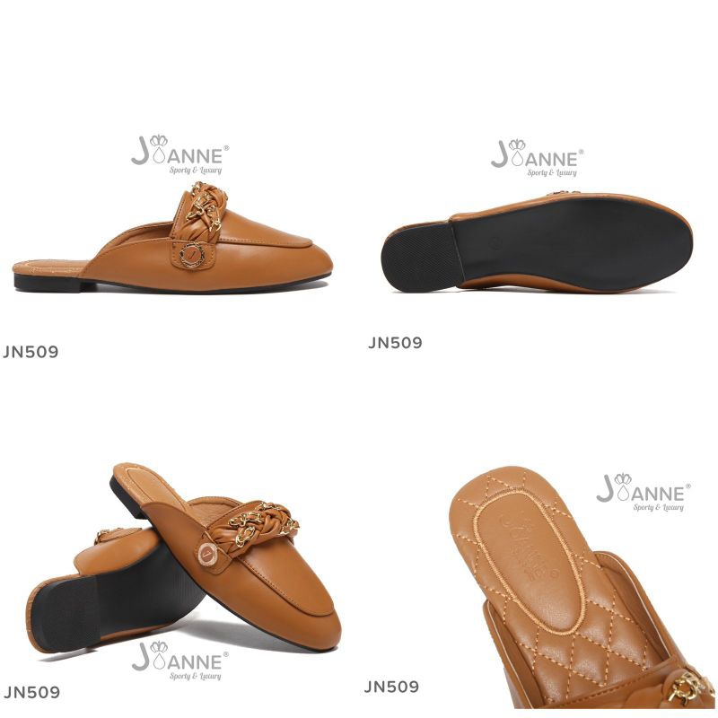 JOANNE Chain Mules Loafers Shoes #JN509 ORIGINAL