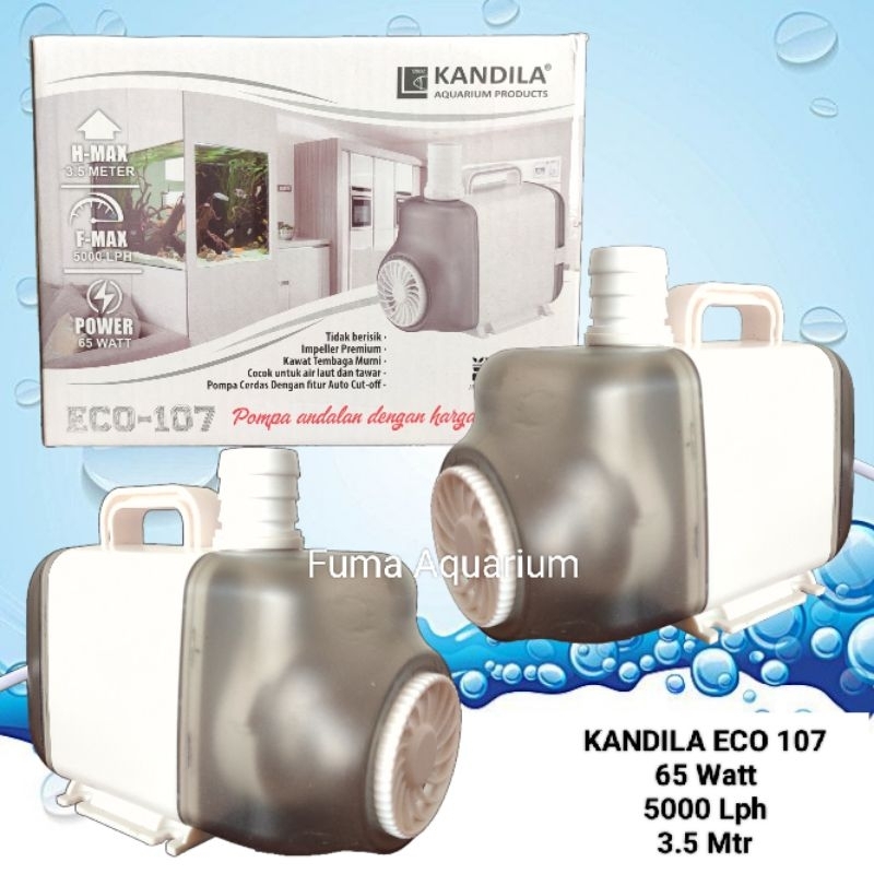 KANDILA ECO 107 Power Head Mesin Pompa Air Filter Celup Kolam Aquarium Hidroponik Low Watt Submersible Pump Water Pump