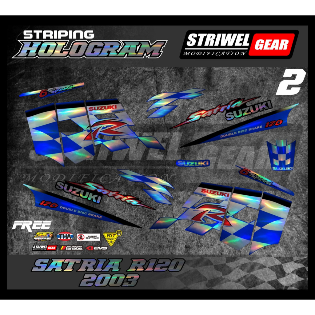 Satria R120 Striping Hologram Suzuki Satria R 120 Tahun 2003/Satria Kenny Robert