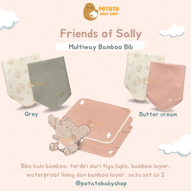 Friends of Sally Multiway Bib / Bib Bayi Waterproof / Slabber Anak - Friends Of Sally