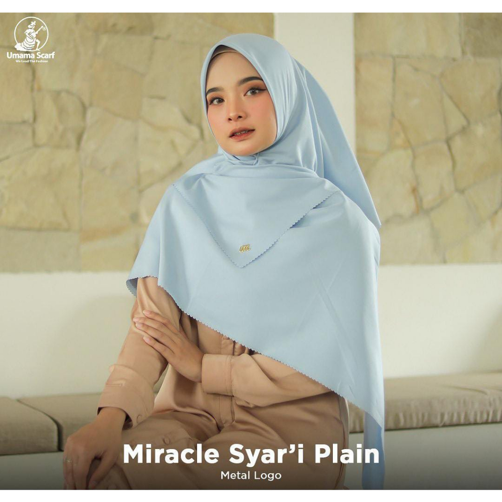 Hijab Syar'i Segiempat Voal  Miracle Polos By Umama Kerudung Segi Empat Syar'i Pasar Hija'b