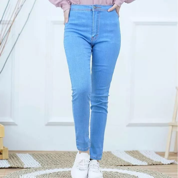 Ergros - Highwaist Jeans Wanita Slimfit