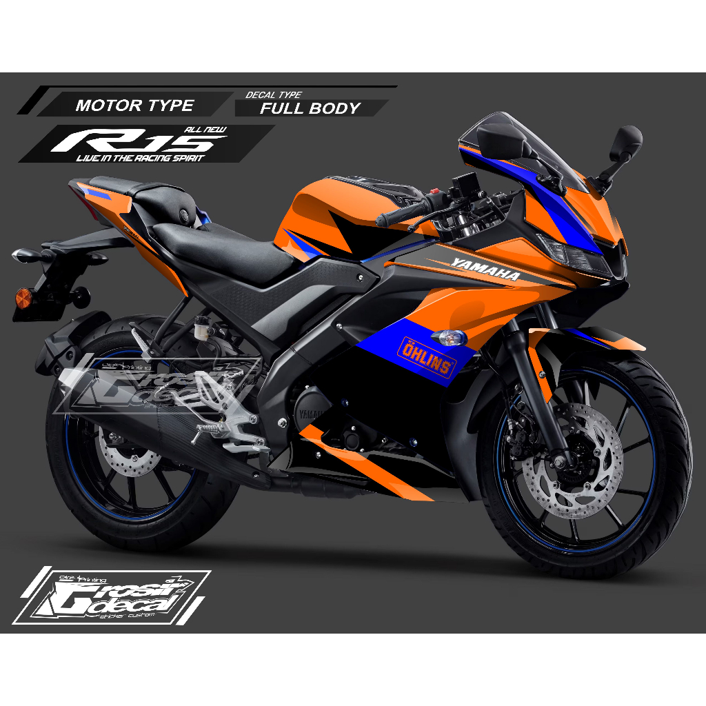Decal Striping R15 V3 Keren Fullbody Stiker Striping R15 V3 Keren Full Body