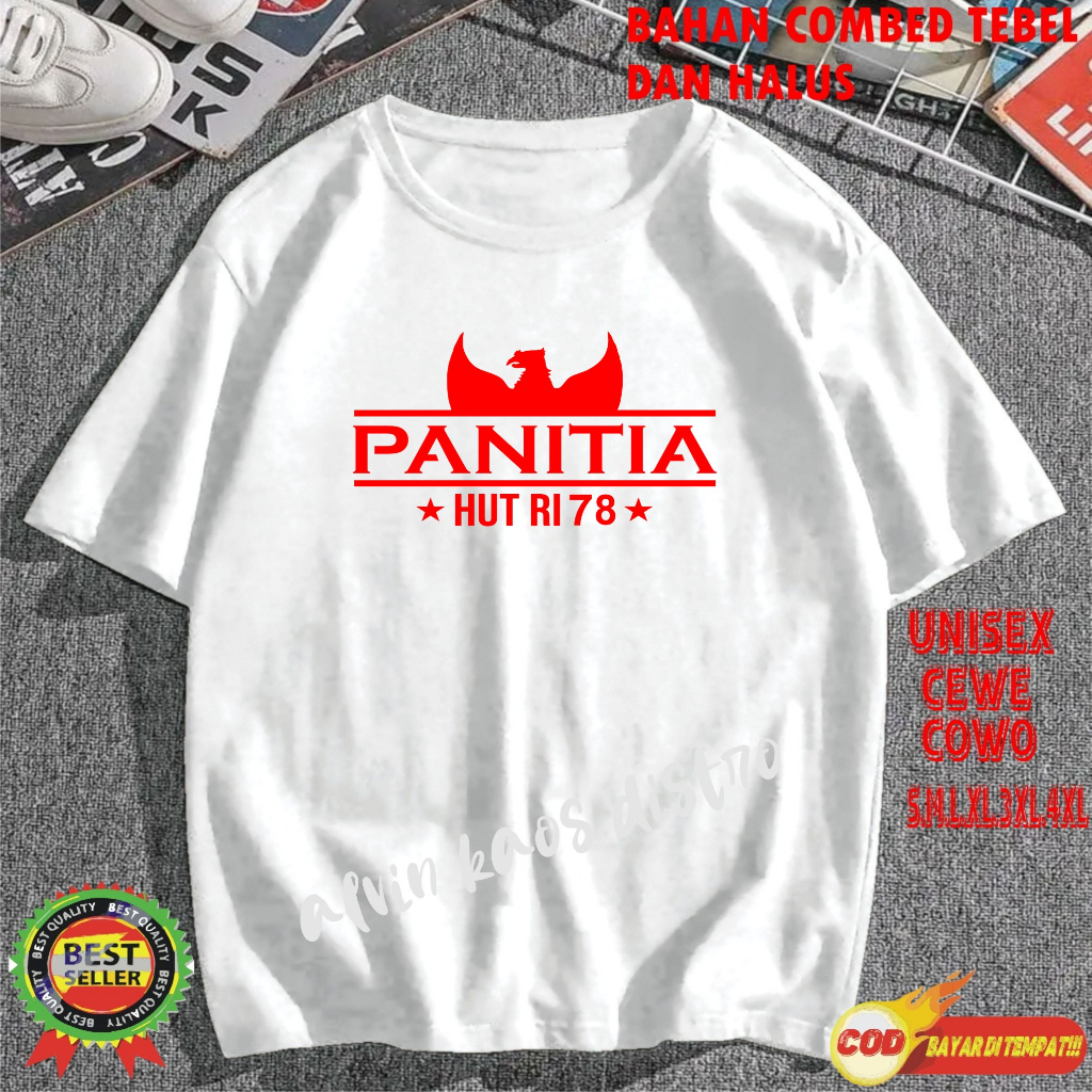 Kaos PANITIA HUT RI 78 &amp; INDONESIA SAMPING INDONESIA 17 AGUSTUS 1945 2023 KEMERDEKAAN INDONESIA/Kaos Pria Distro /Kaos Murah Kaos Cotton 30s Kaos katun/Kaos Bergambar Kaos Distro Kaos Pria Dan Wanita Kaos Kata2 Lucu Kaos Viral/Kaos Promo/Best Seller