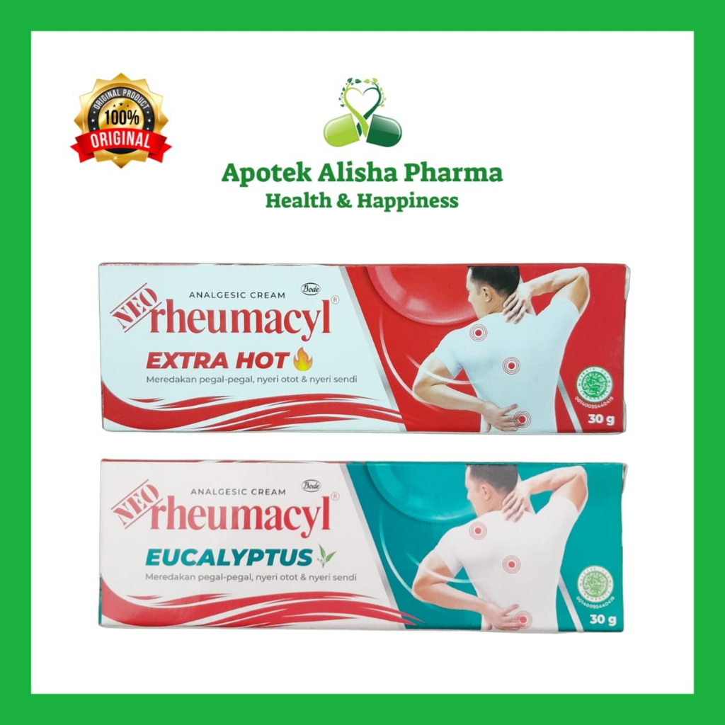 Neo Rheumacyl Cream 30gr/Rheumacil/Remasil Krim/Extra Hot/Eucalyptus Krim Keseleo/Pegal/Nyeri Sendi/Otot