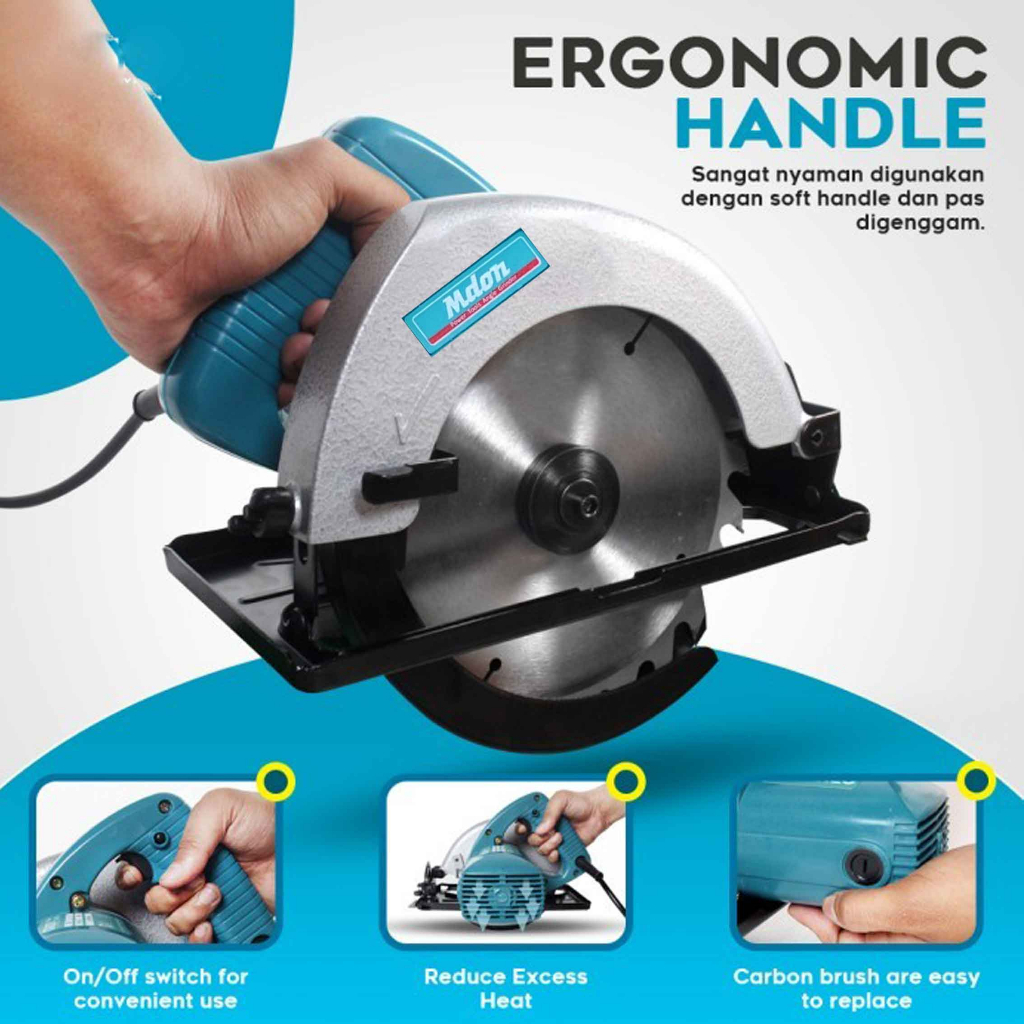 Mesin Gergaji Electric* MDON Circular Saw Jp18* Mesin Potong Kayu* Mesin Multifungsi