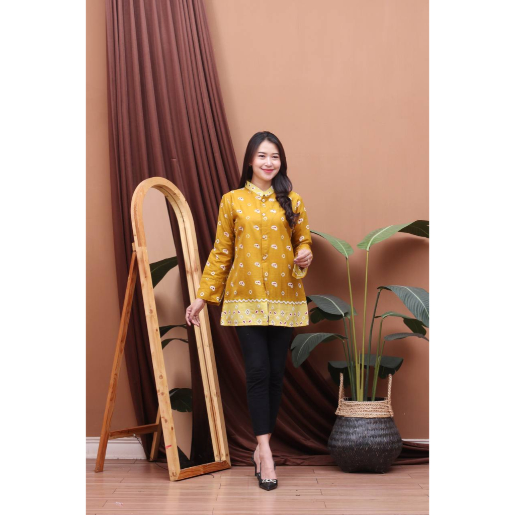 ATASAN BLUS KANTOR LENGAN PANJANG JUMPUTAN