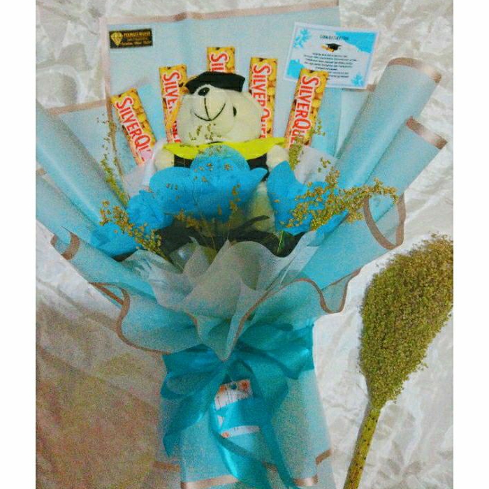 

Buket Silverqueen, Buket Valentine, Coklat Cad burry ,Wisuda, Mahar nikah