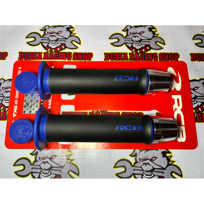 Grip RCB Handgrip RCB HG66 HG 66 model bulu Hitam Merah Kuning Biru Grey Oren + Jalu Stang Crom Original RCB