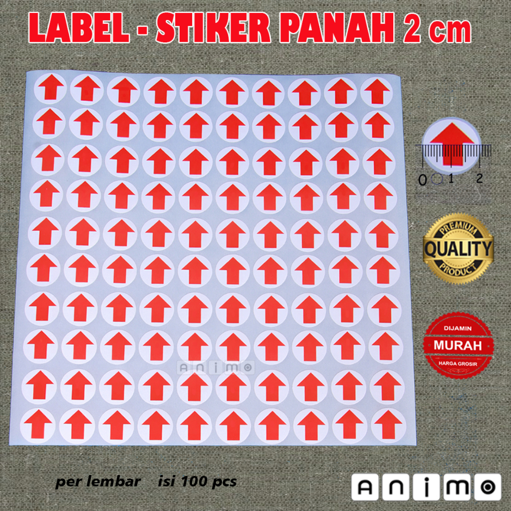 

STIKER PANAH 2 CM = 20 MM