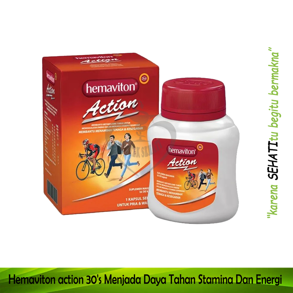 Hemaviton Action Botol 30 Kapsul Suplemen Multivitamin Daya Tahan Tubuh